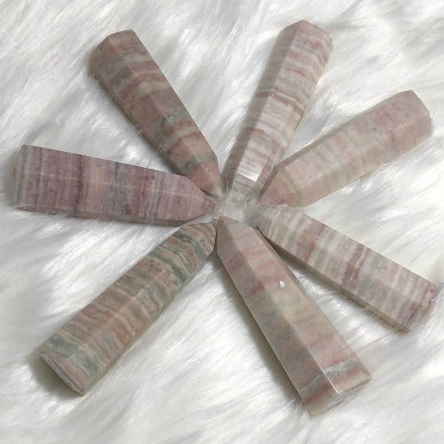 pink lace agate crystal