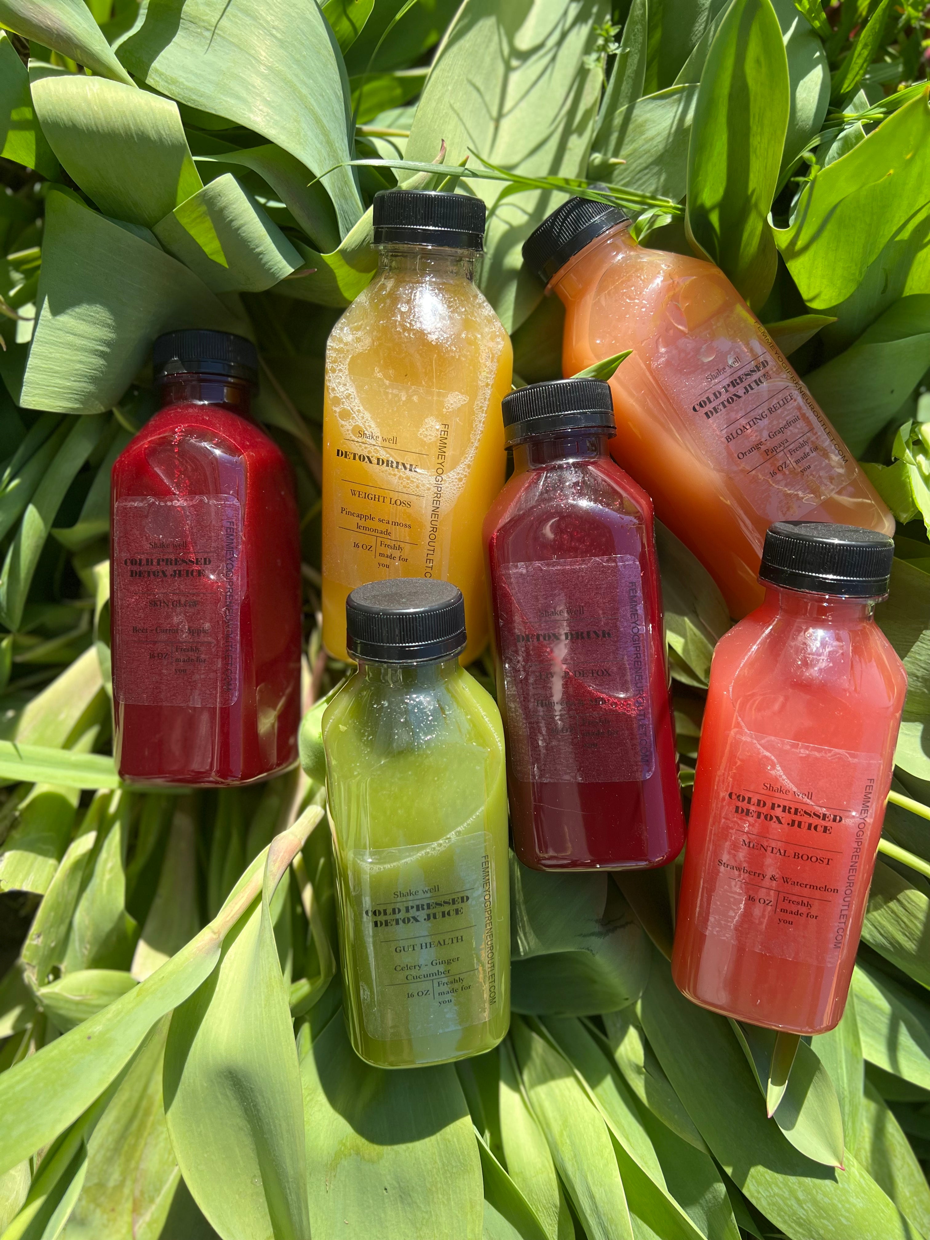 organic fruit detox juice - cold pressed