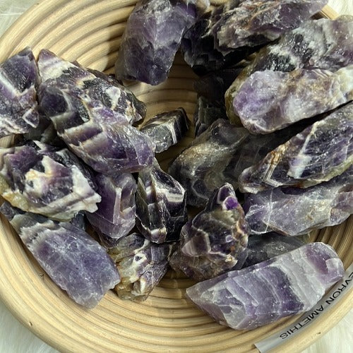 Raw Chevron Amethyst