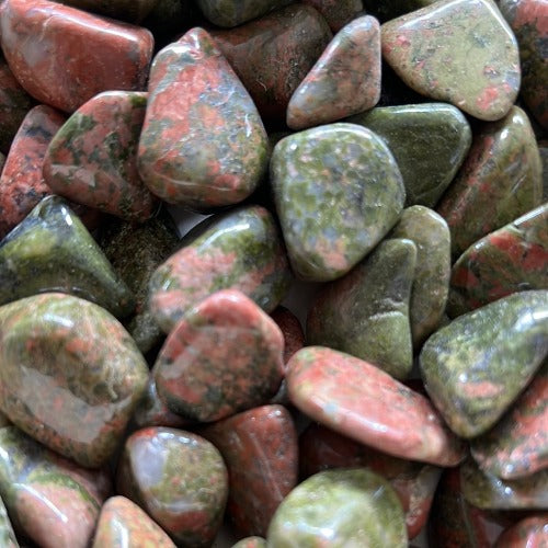 unakite tumble stone