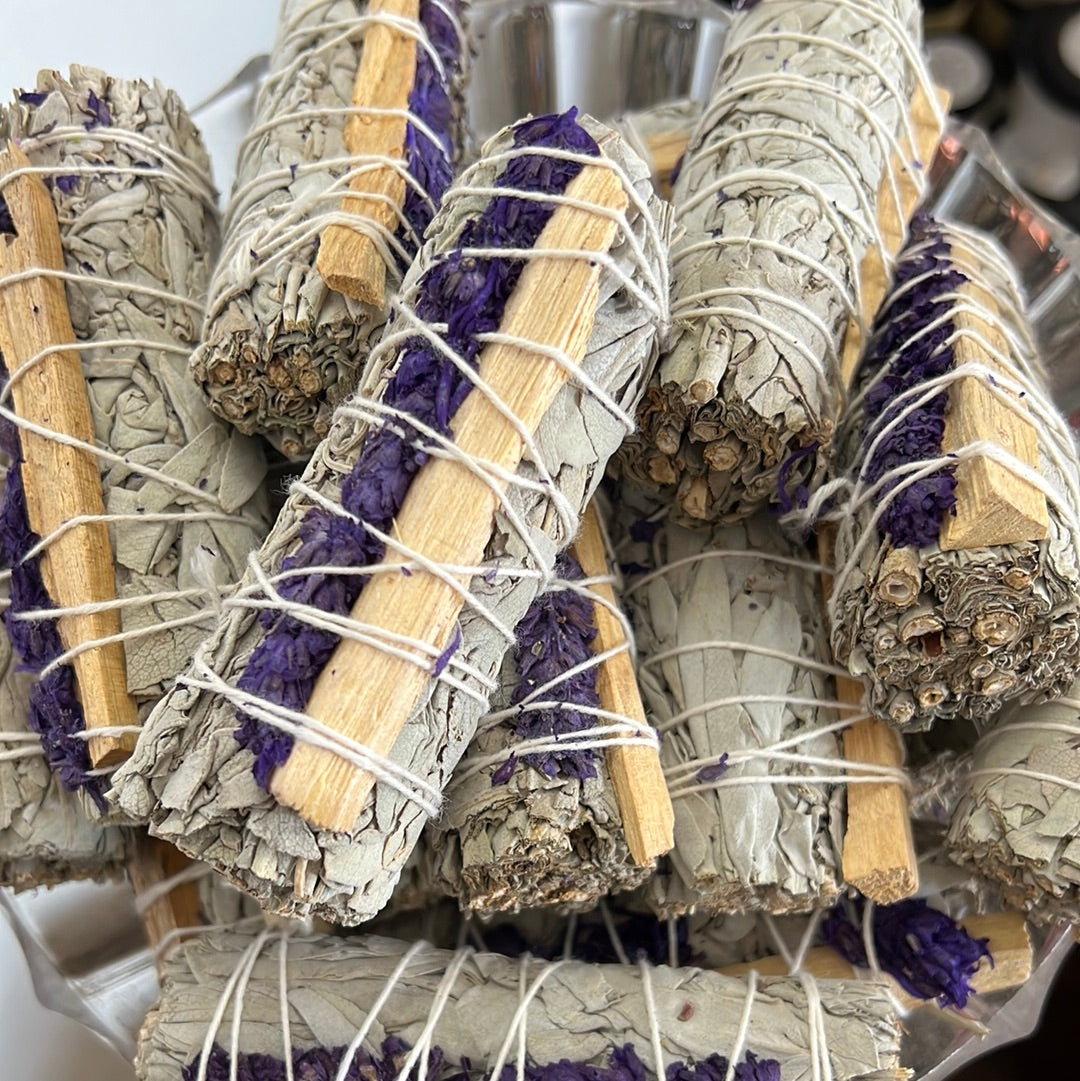 White Sage bundle with Lavender & Palo Santo
