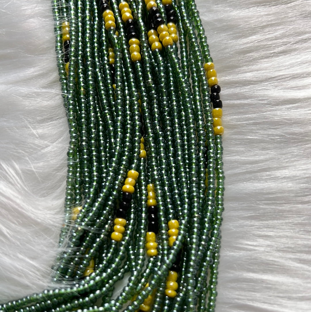 Authentic Green and Gold waist beads