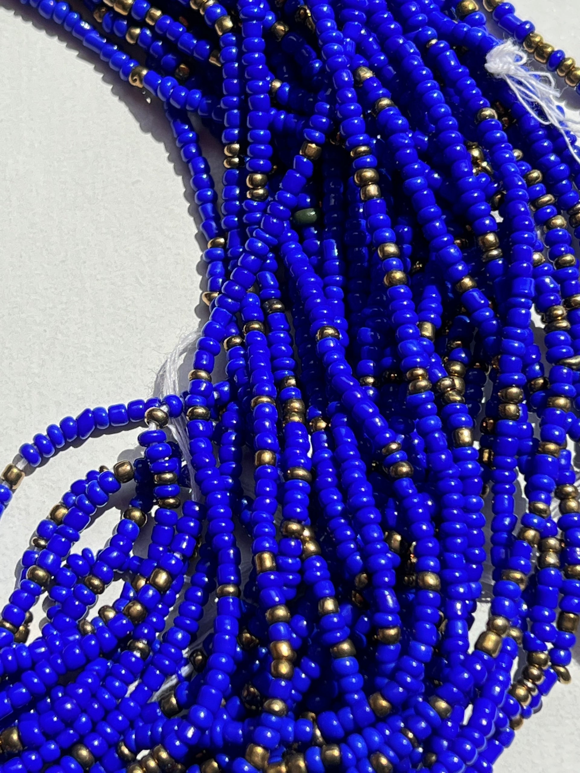 Blue and Gold Waist Beads For Women WHOLIFECO