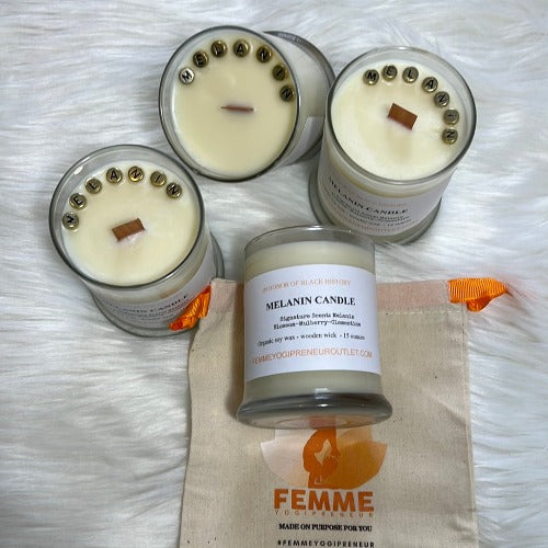 black owned candle for black history month