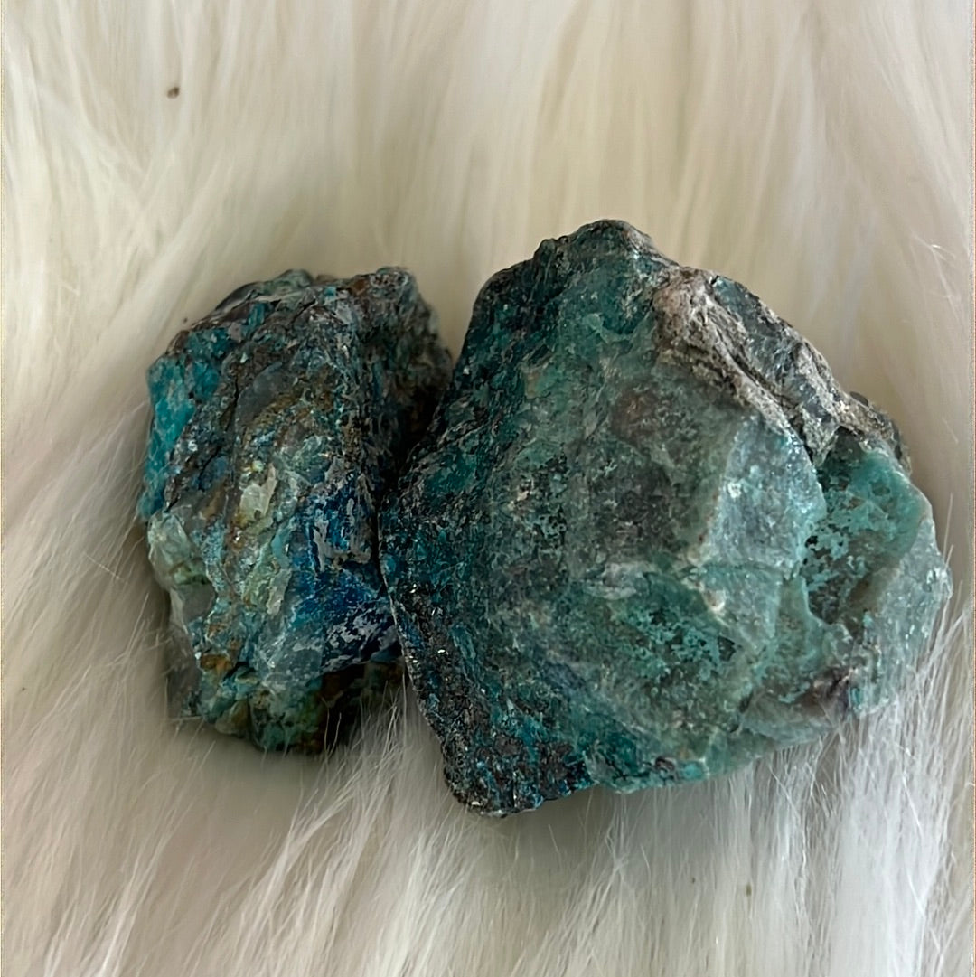 Trozo de shattuckita en bruto - Piedra de mediumnidad