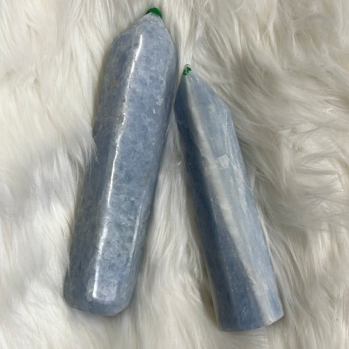 Natural Blue calcite towers