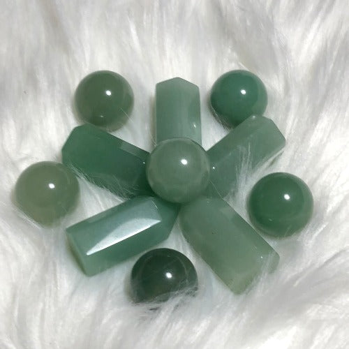 pretty aventurine spheres