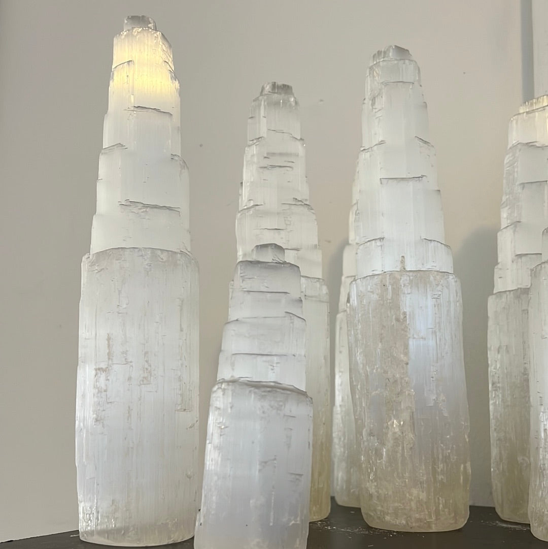 Tall Selenite tower crystal -  Selenite Skycraper -12 inches